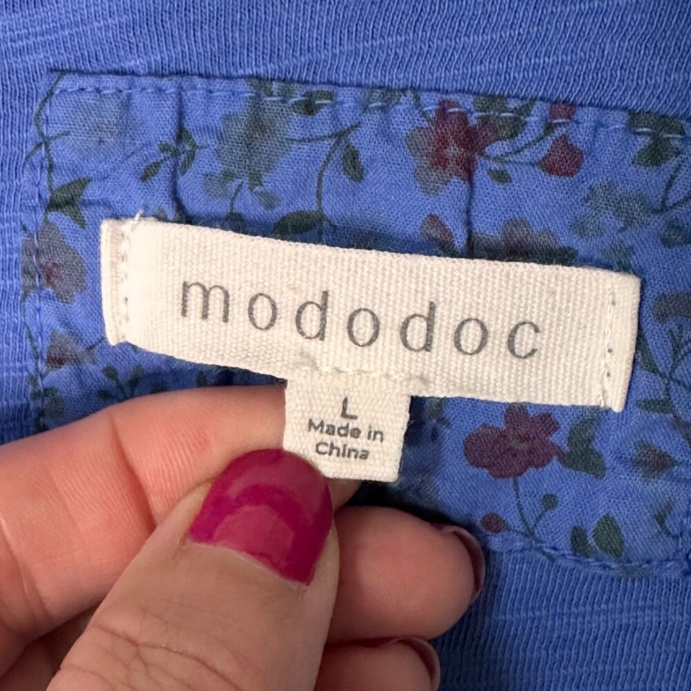 Mododoc Cotton Knit V-Neck Tunic Large - Picture 5 of 11